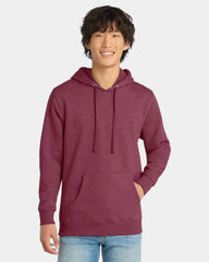 Custom fleece hoodie 8.3 oz cotton/poly blend - Heathered Cardinal