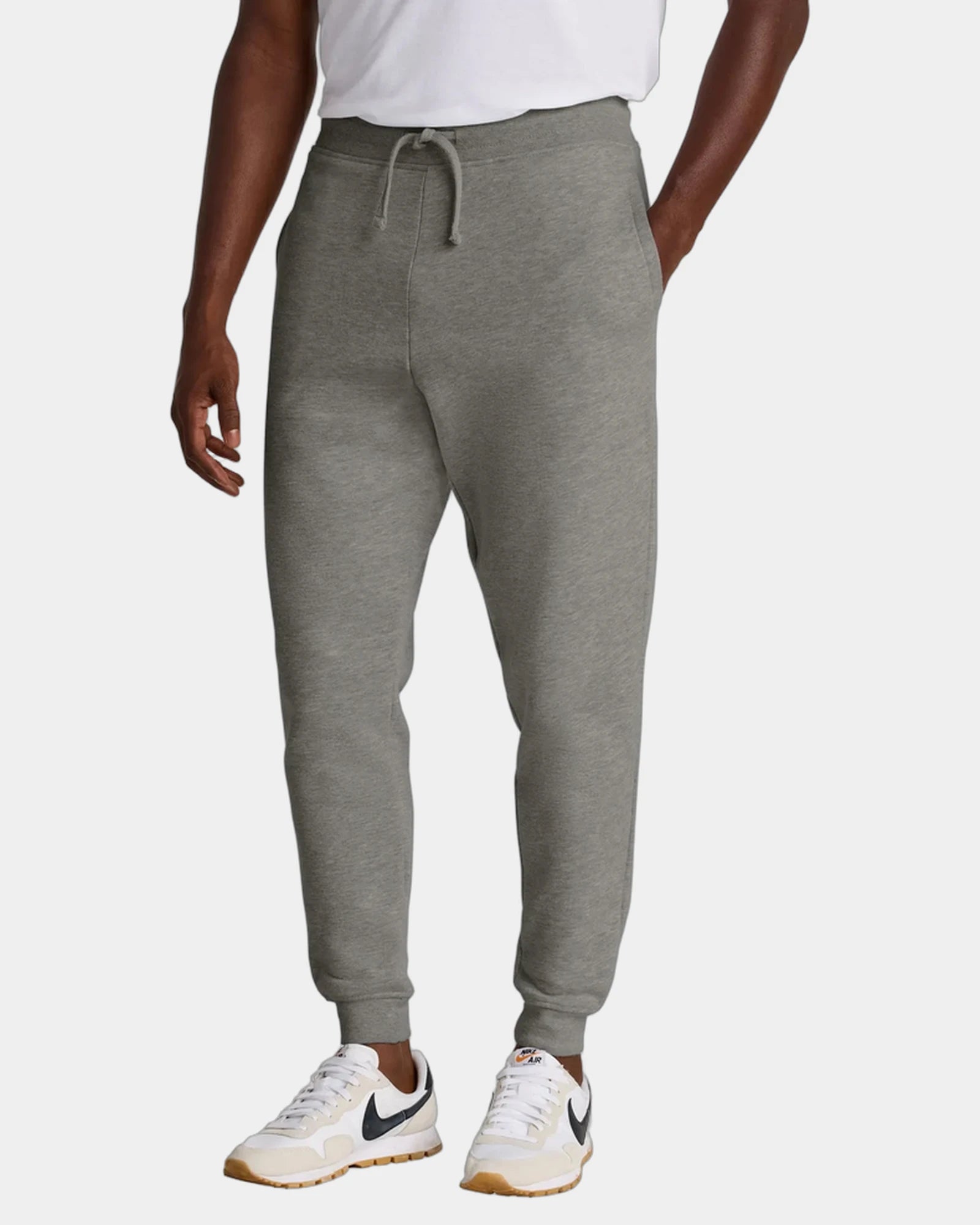 Custom fleece jogger sweatpants for companies and teams - Grey Frost