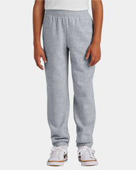 Custom fleece youth sweatpants with elastic cuffs - Light Heather Grey