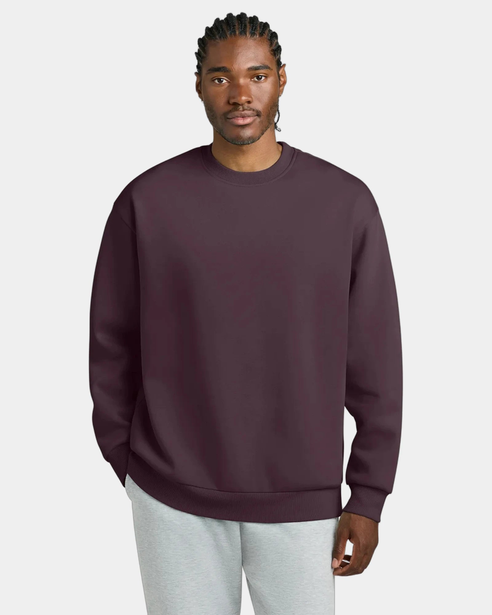 Custom heavyweight fleece crewneck sweatshirt, unisex - Bordeaux