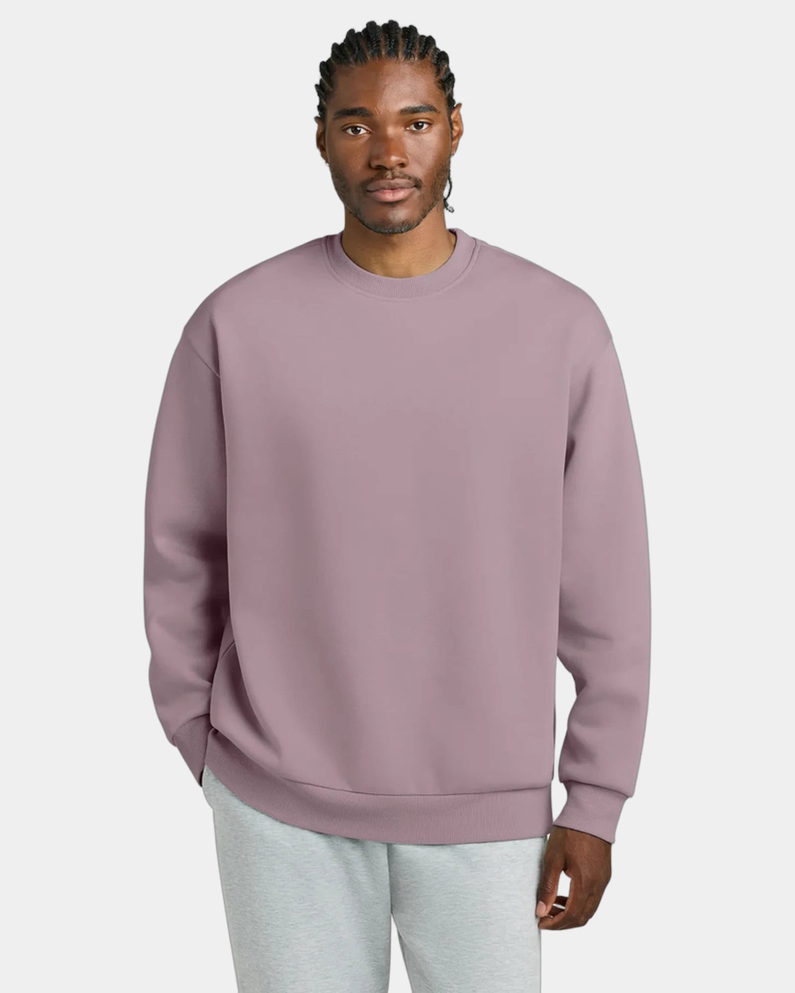 Custom heavyweight fleece crewneck sweatshirt, unisex - Smoky Amethyst