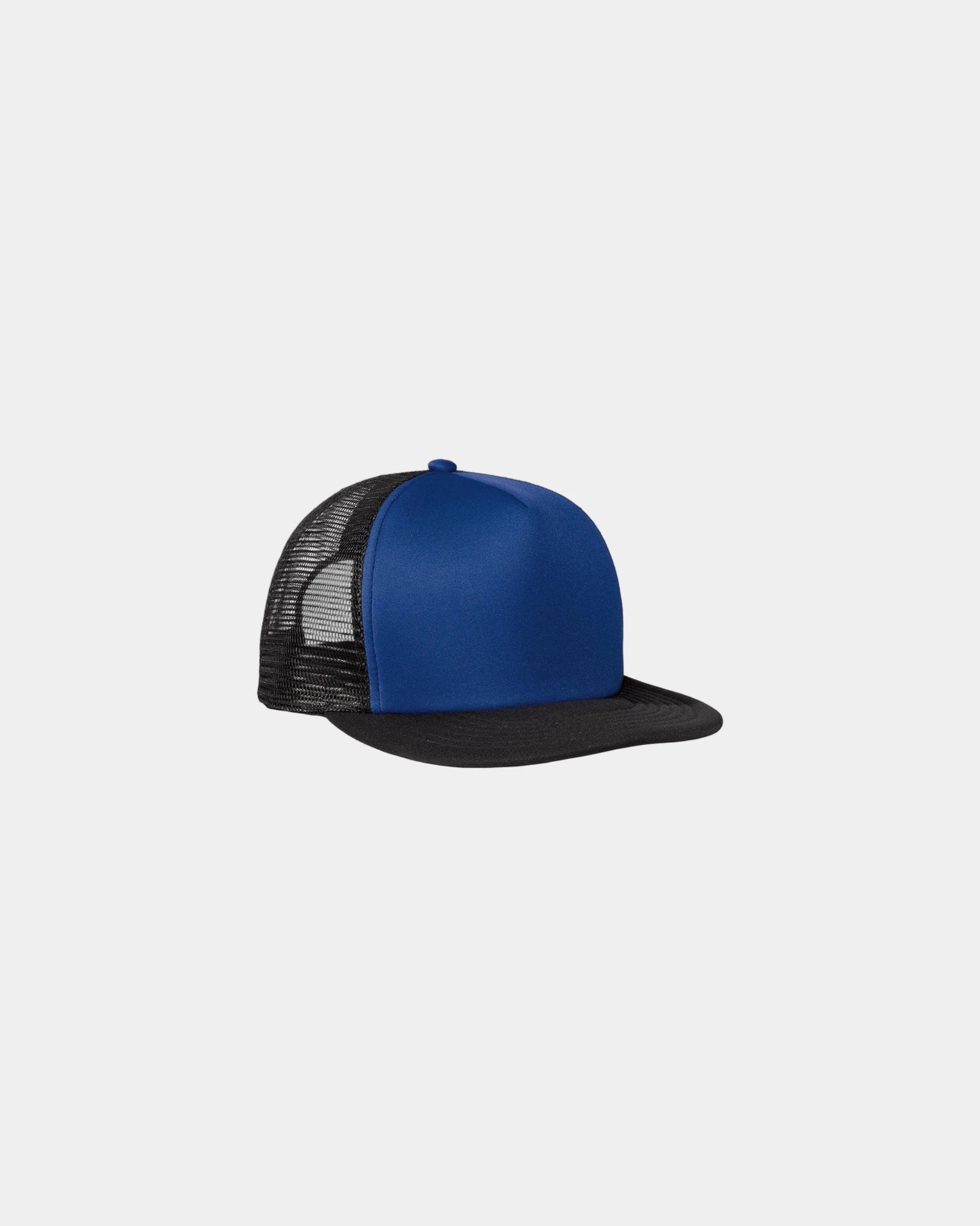 Custom polyester flat bill snapback trucker cap - Royal