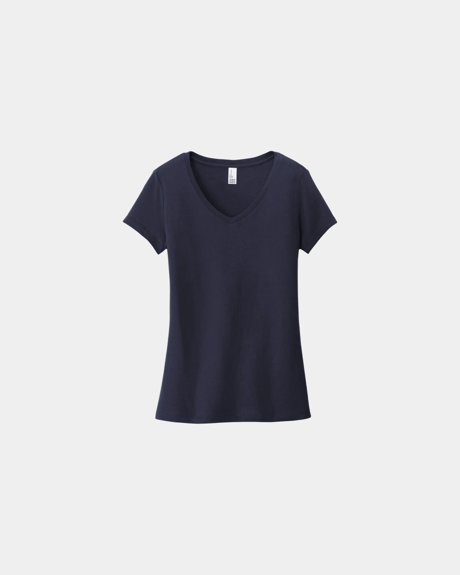 Custom cotton women's V-neck tee for team apparel - New Navy