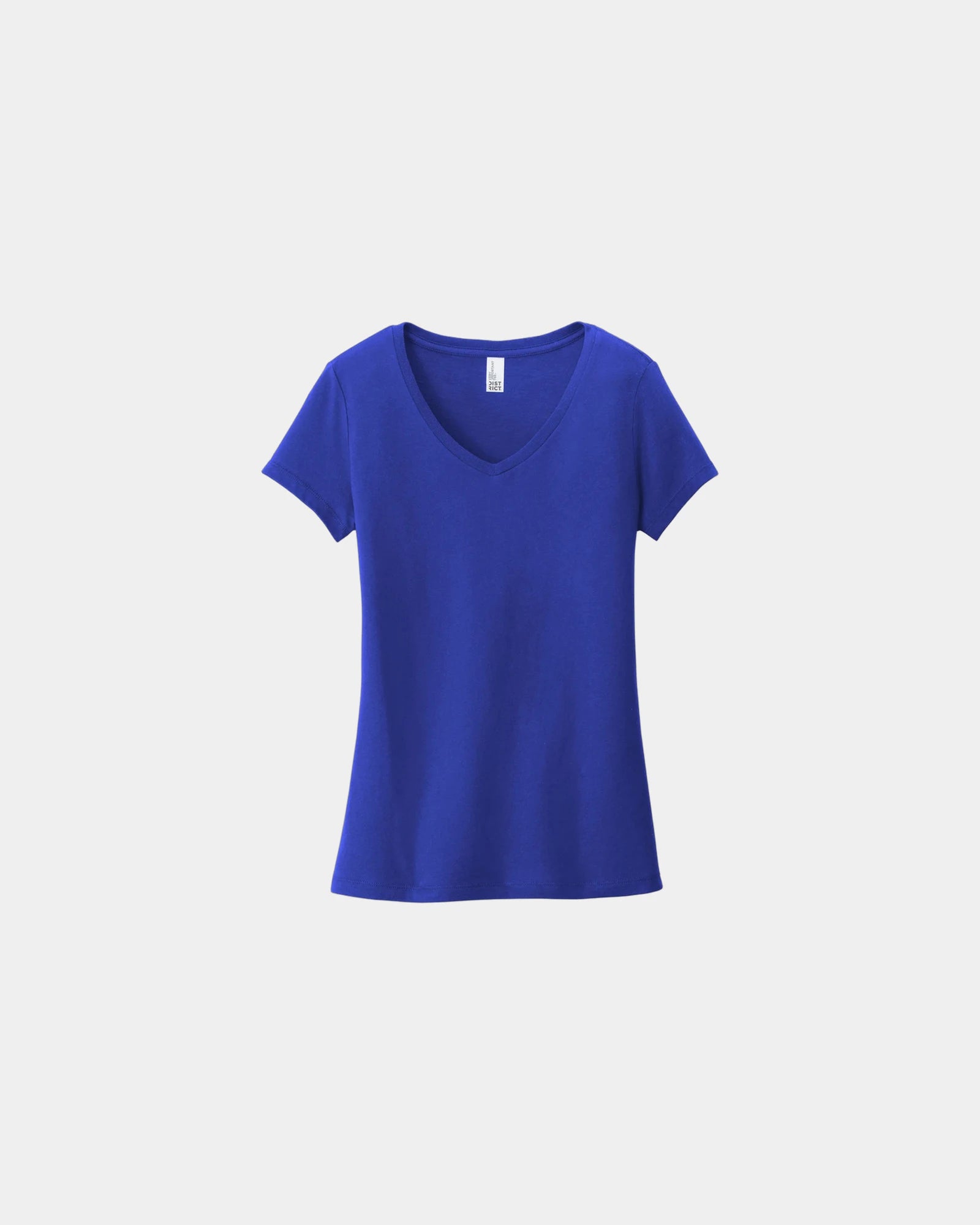 Custom cotton women's V-neck tee for team apparel - Deep Royal