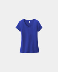 Custom cotton women's V-neck tee for team apparel - Deep Royal