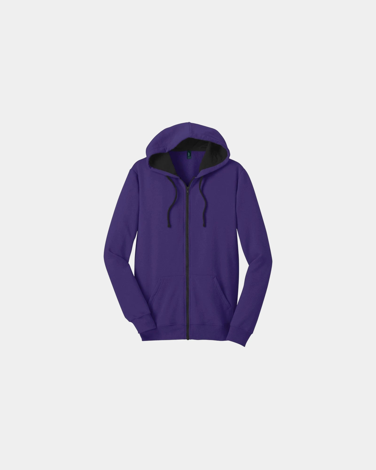Custom cotton blend full-zip fleece hoodie 7.9 oz - Purple