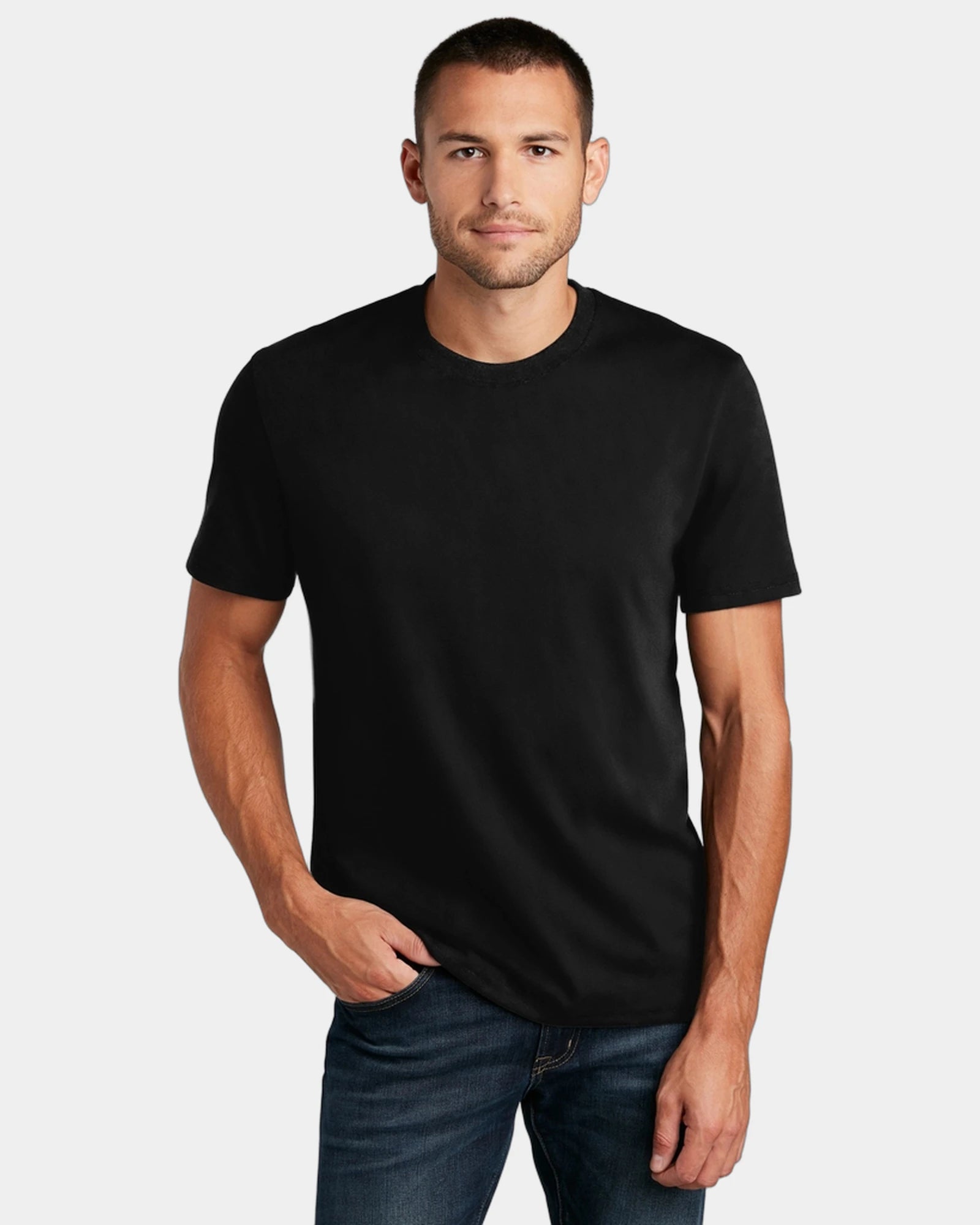 Custom recycled cotton unisex t-shirt Re-Tee - Black
