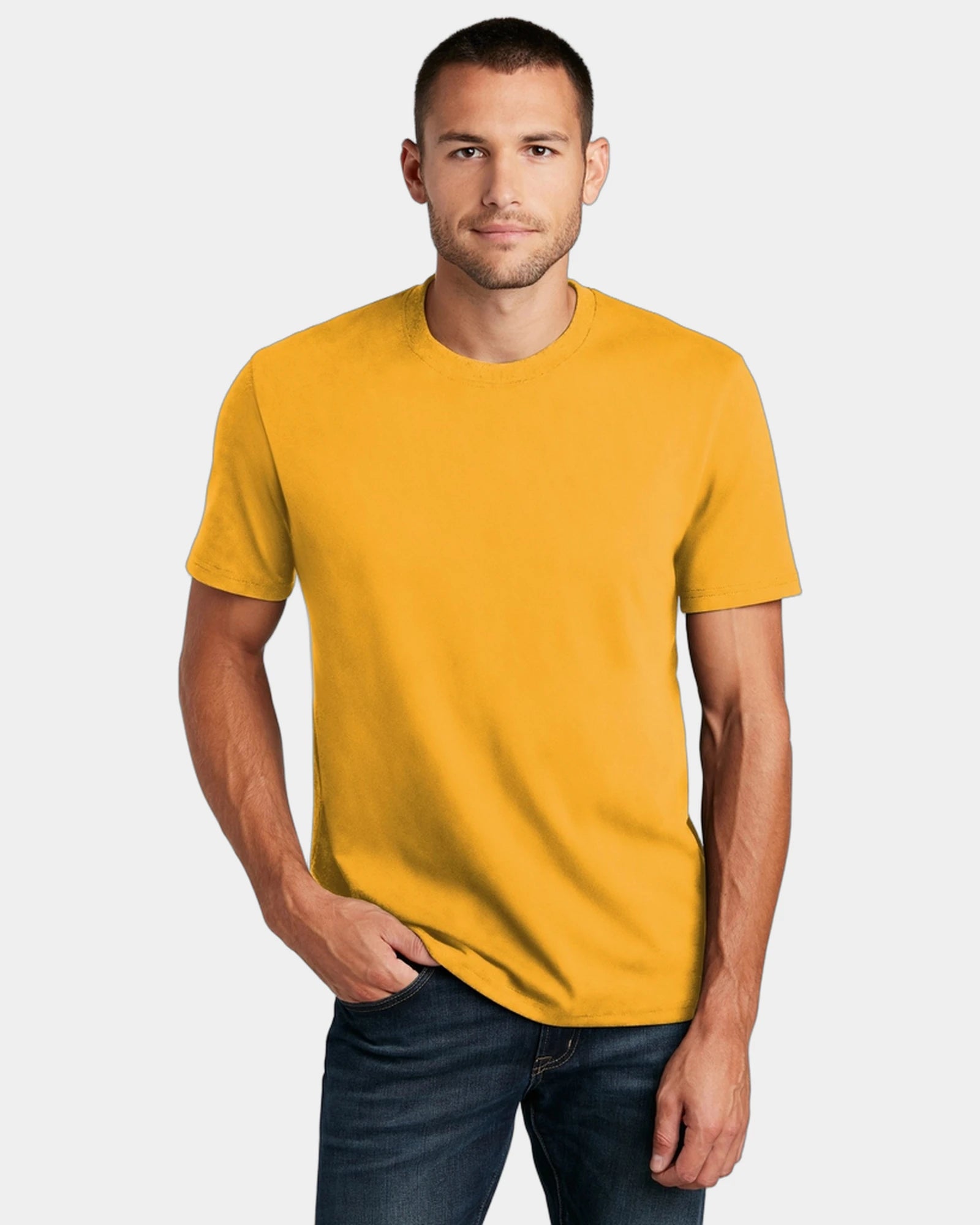 Custom recycled cotton unisex t-shirt Re-Tee - Maize Yellow
