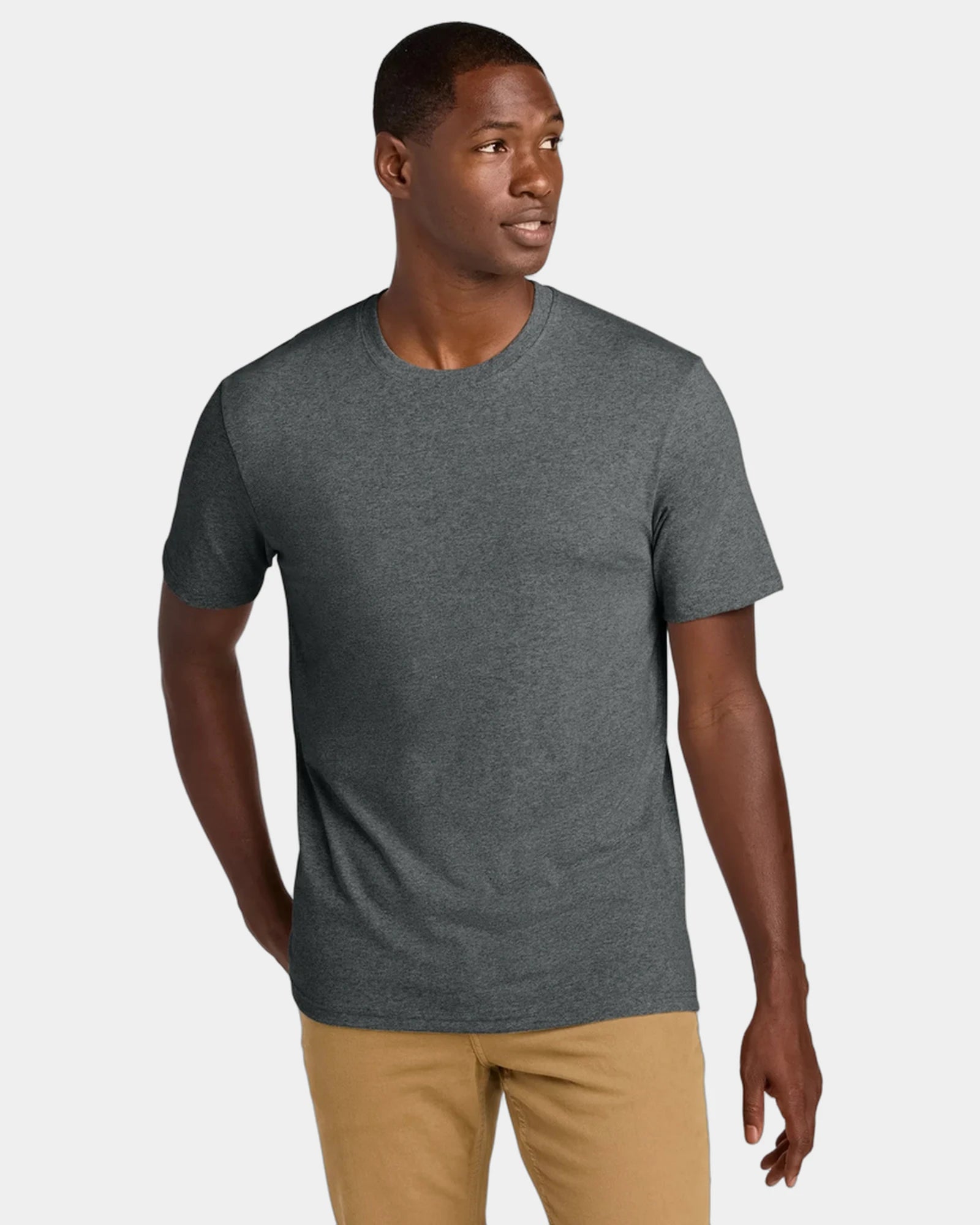Custom recycled cotton unisex t-shirt Re-Tee - Deep Grey Heather