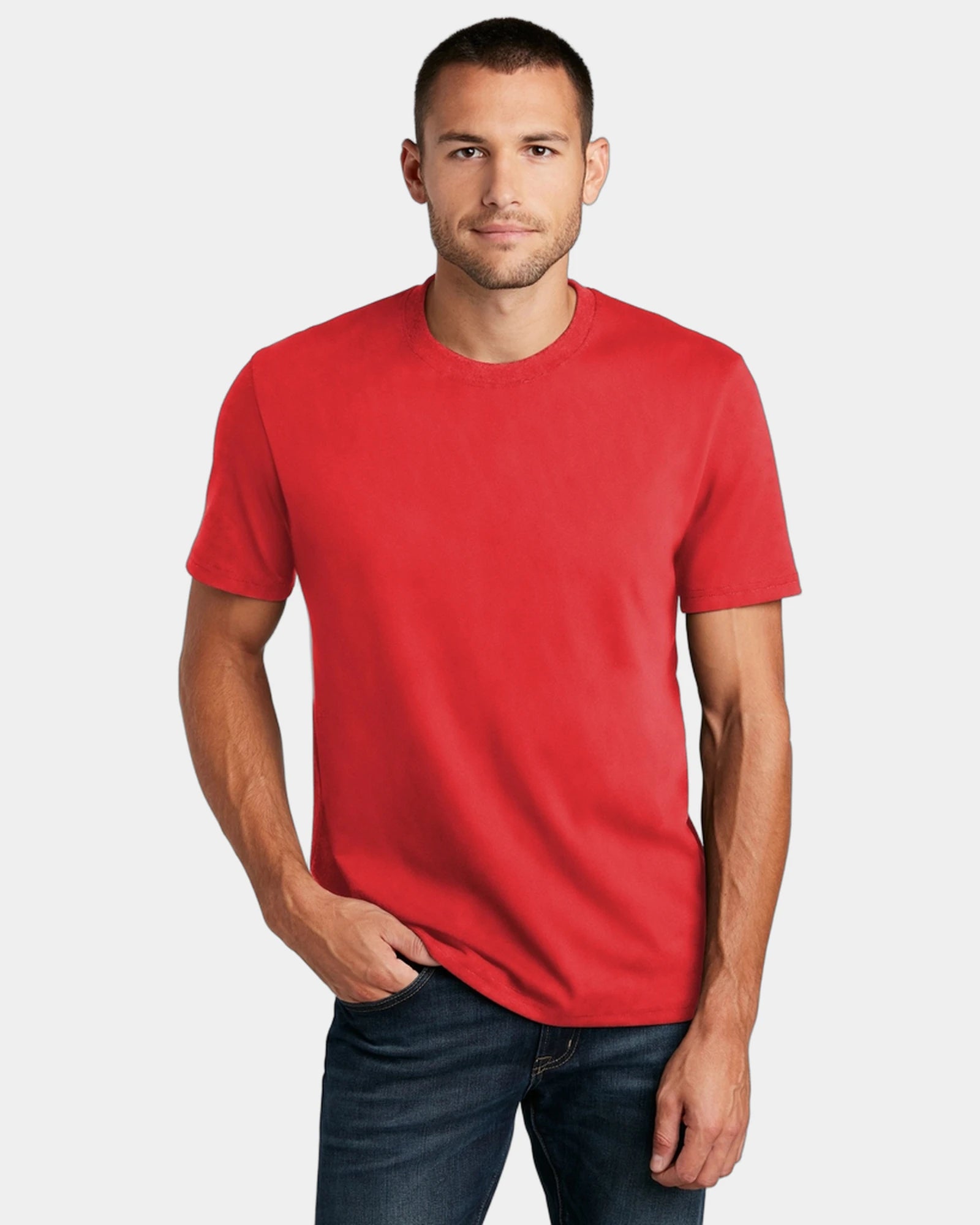 Custom recycled cotton unisex t-shirt Re-Tee - Ruby Red