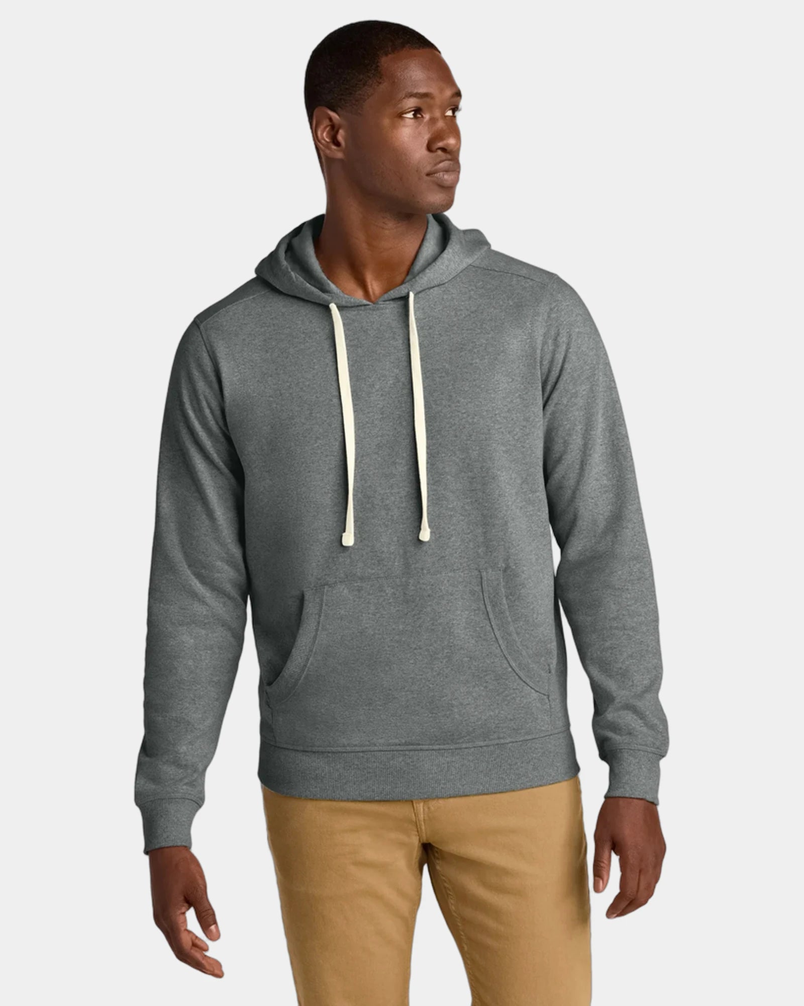 Custom recycled cotton Re-Fleece hoodie 8.1 oz - Deep Grey Heather