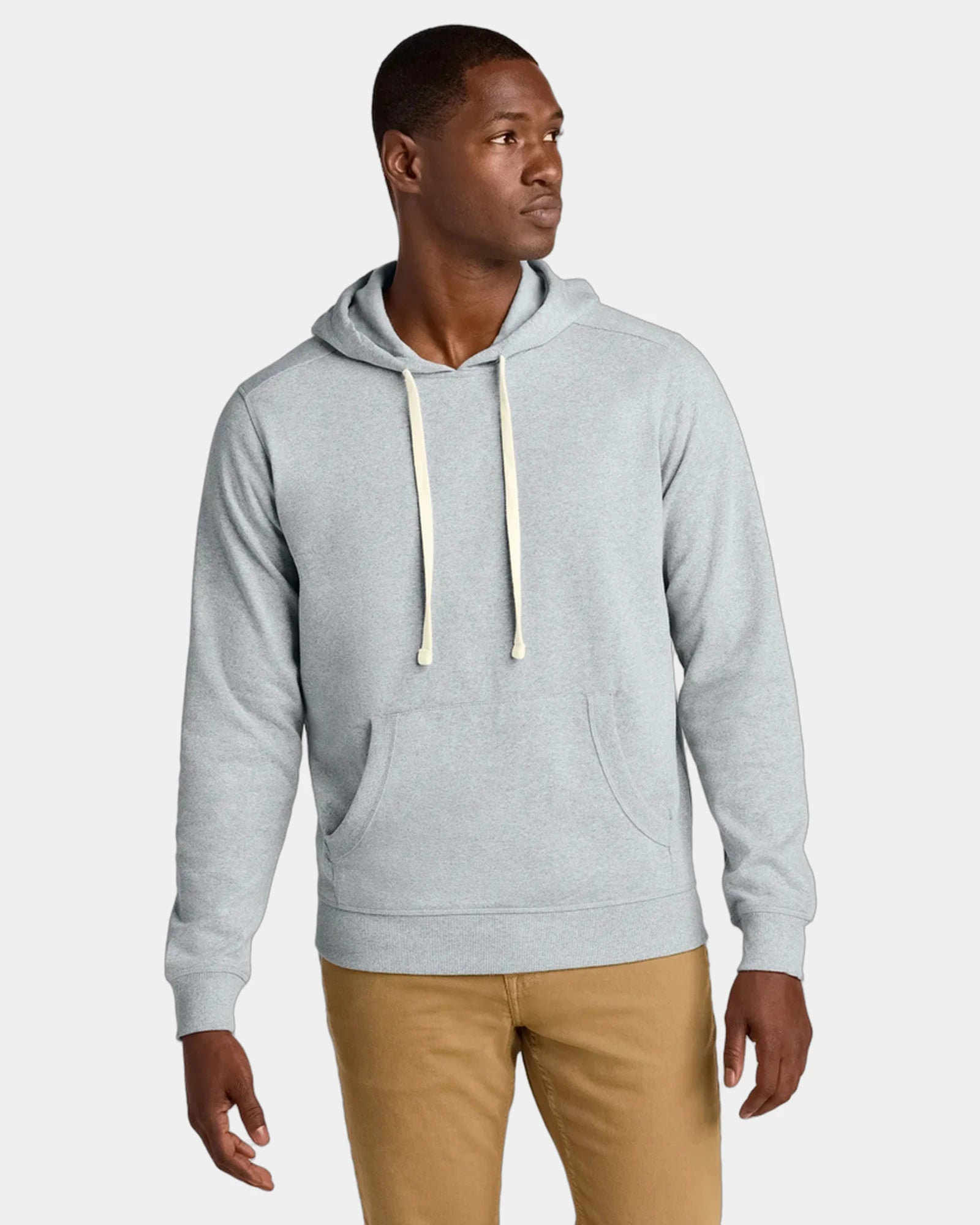 Custom recycled cotton Re-Fleece hoodie 8.1 oz - Light Heather Grey