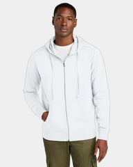 Custom recycled cotton full-zip hoodie 8.1 oz - White