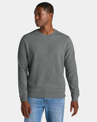 Custom recycled fleece crewneck sweatshirt for teams - Deep Grey Heather