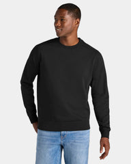 Custom recycled fleece crewneck sweatshirt for teams - Black
