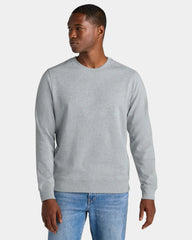 Custom recycled fleece crewneck sweatshirt for teams - Light Heather Grey