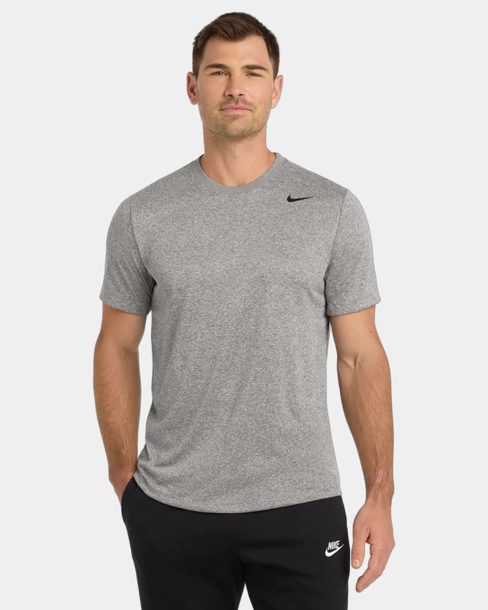 Custom recycled polyester Nike Team rLegend Tee - Carbon Heather