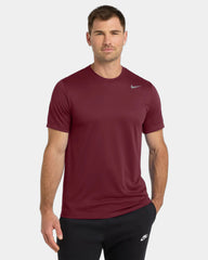 Custom recycled polyester Nike Team rLegend Tee - Deep Maroon