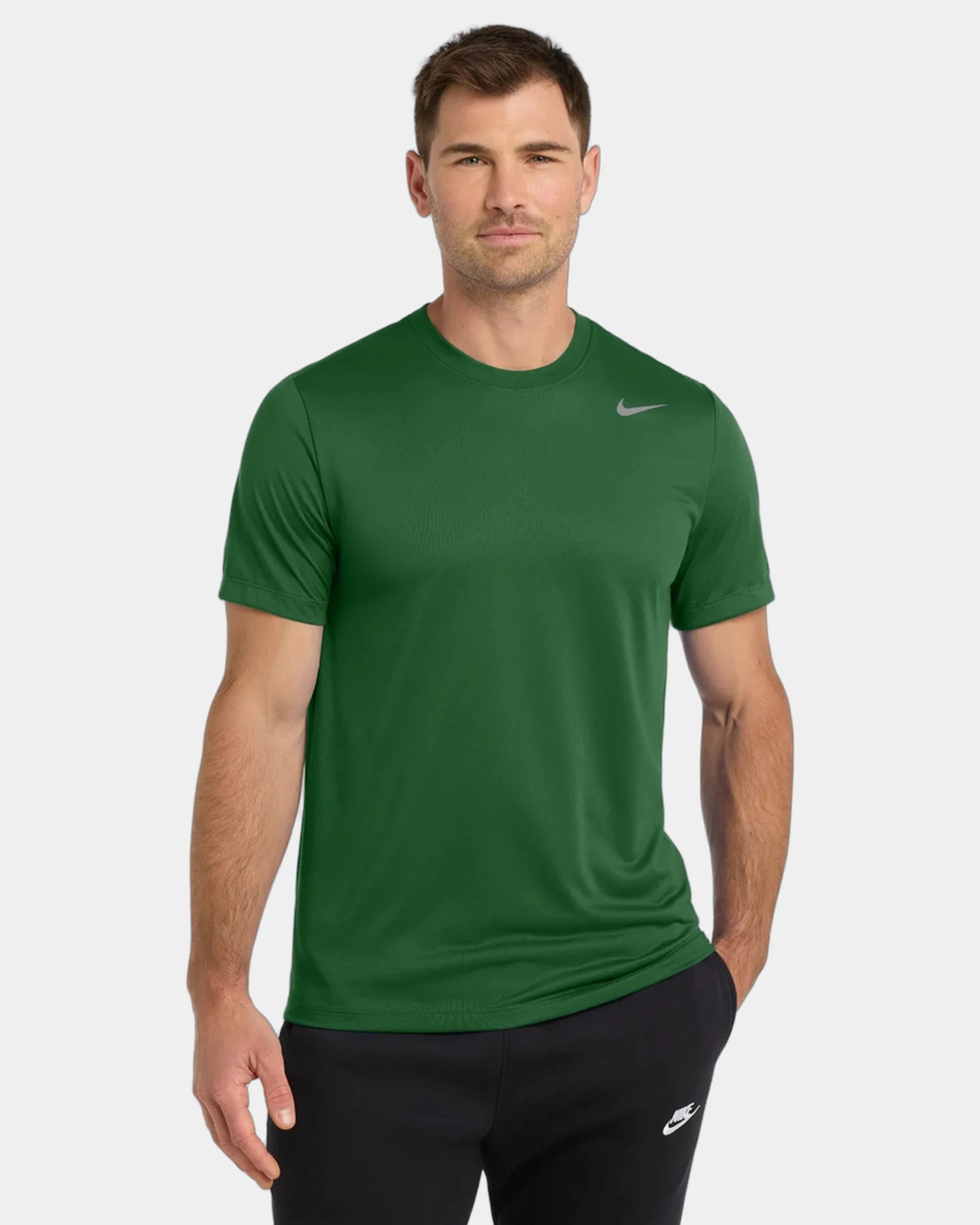 Custom recycled polyester Nike Team rLegend Tee - Gorge Green