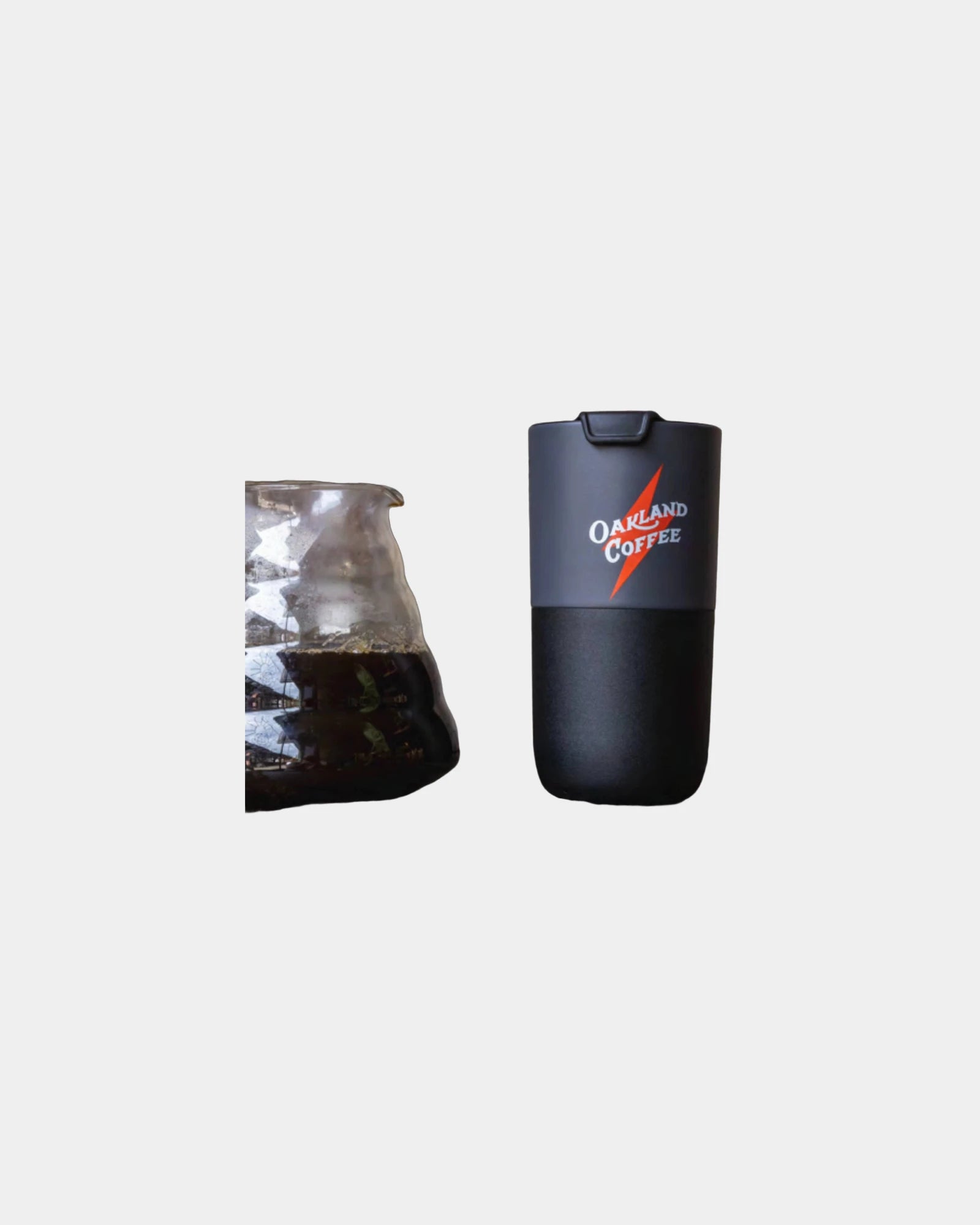 Custom recycled stainless steel 16-oz tumbler - Asphalt Gray