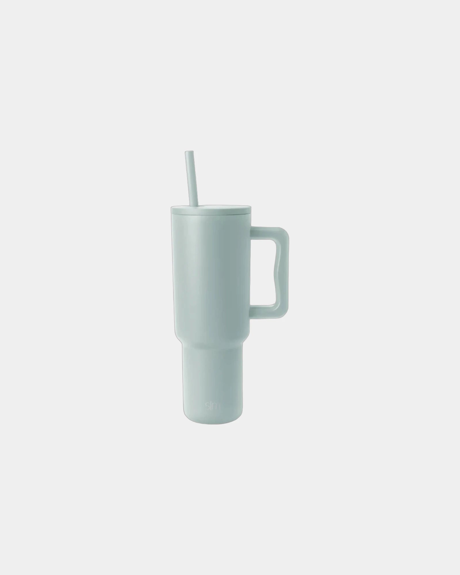 Custom insulated stainless steel 40-oz tumbler handle - Sea Glass Sage