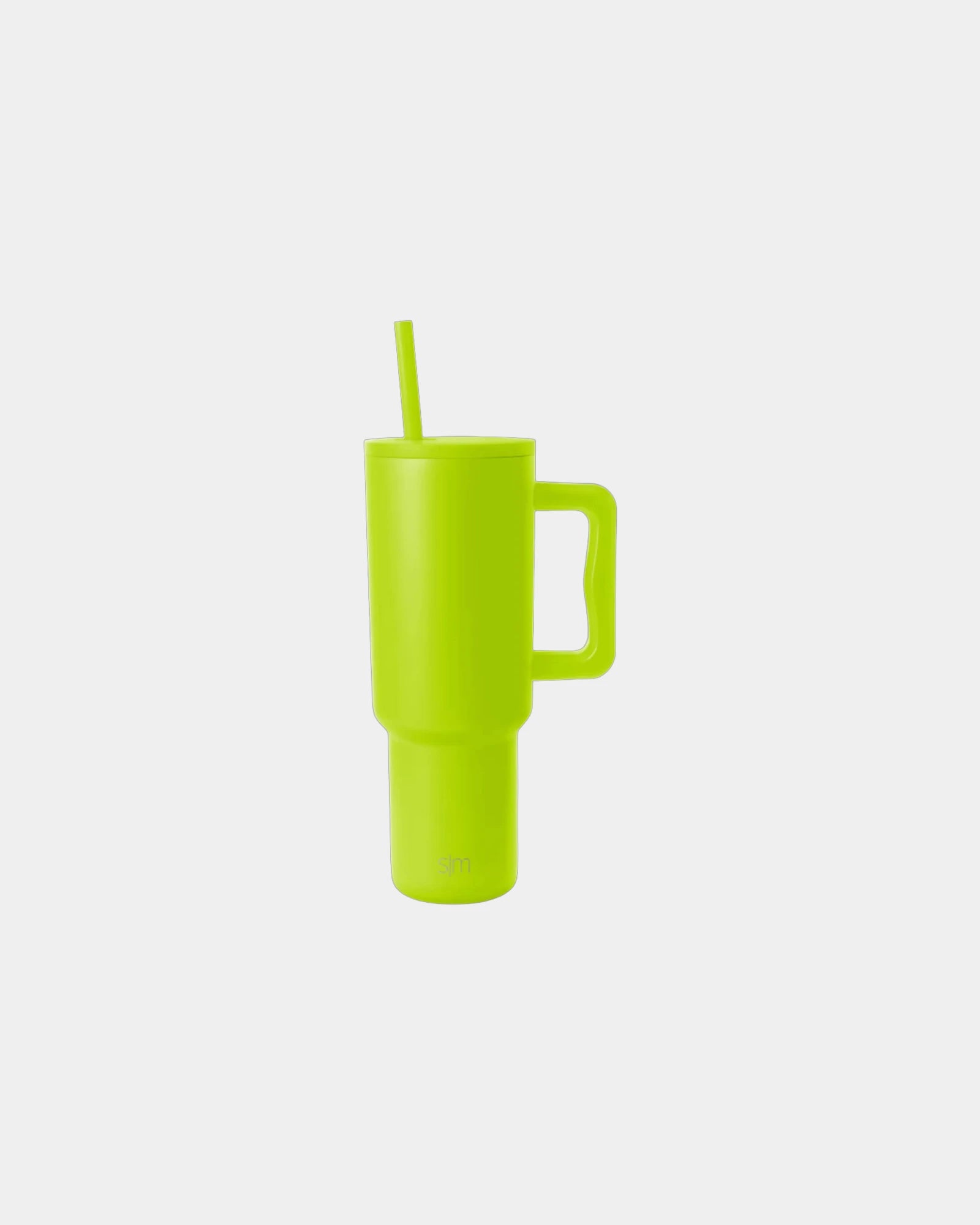 Custom insulated stainless steel 40-oz tumbler handle - Green Apple