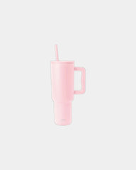 Custom insulated stainless steel 40-oz tumbler handle - Blush