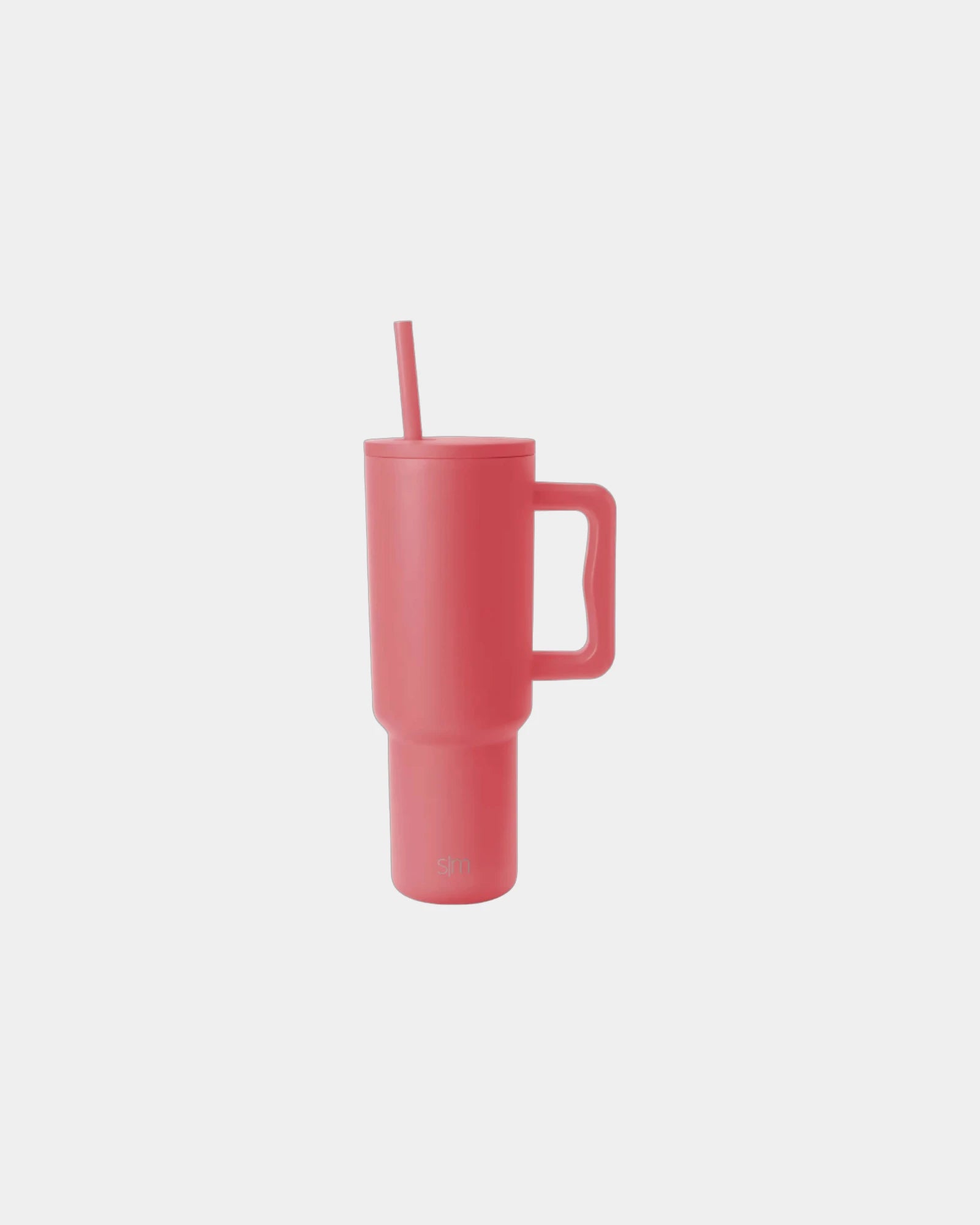 Custom insulated stainless steel 40-oz tumbler handle - Spiced Coral