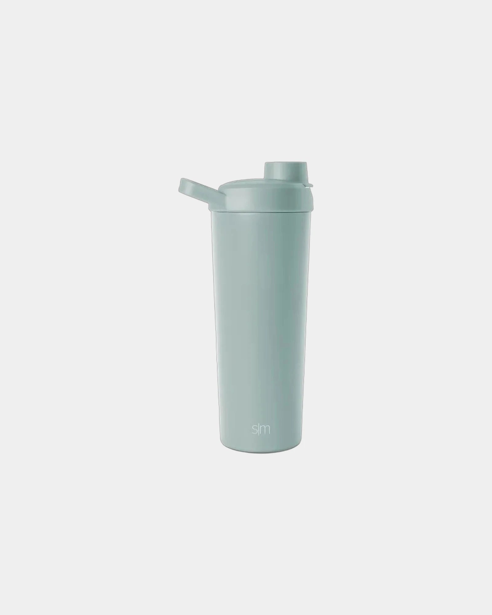Custom stainless steel 24 oz protein shaker bottle - Sea Glass Sage