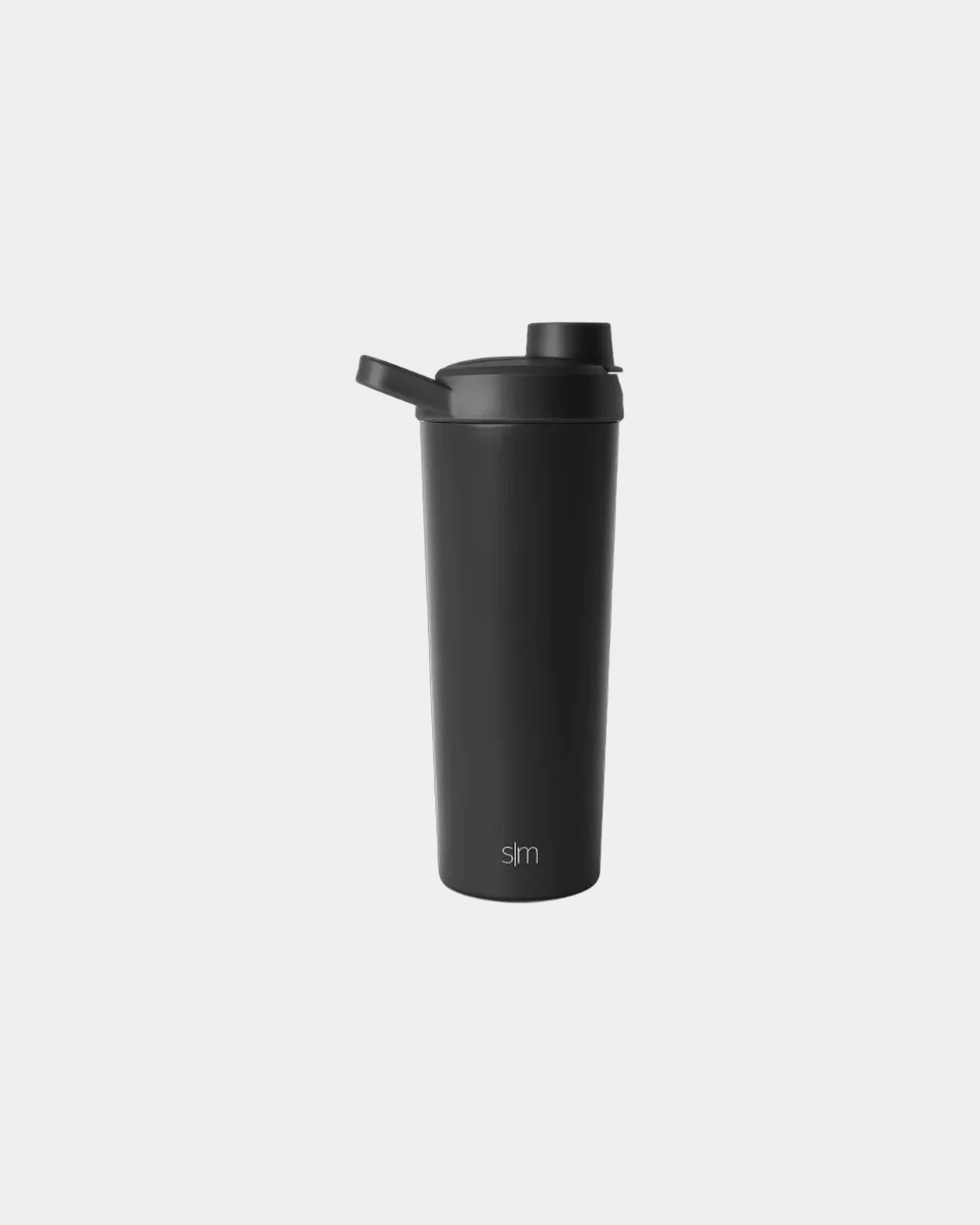 Custom stainless steel 24 oz protein shaker bottle - Midnight Black