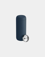 Custom stainless steel 16 oz travel mug with splash guard - Stone Blue