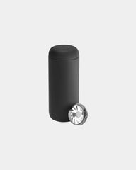 Custom stainless steel 16 oz travel mug with splash guard - Matte Black