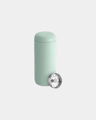 Custom stainless steel 16 oz travel mug with splash guard - Mint Chip
