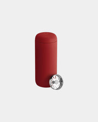 Custom stainless steel 16 oz travel mug with splash guard - Really Red