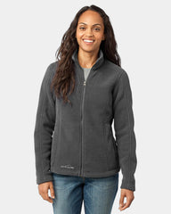Custom polyester fleece full-zip women's jacket - Grey Steel