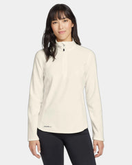 Custom women's microfleece 1/2-zip pullover jacket - Ivory