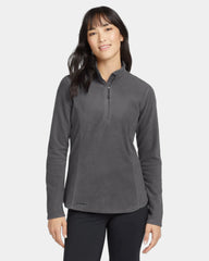 Custom women's microfleece 1/2-zip pullover jacket - Grey Steel
