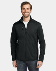 Custom polyester full-zip fleece jacket for teams - Black