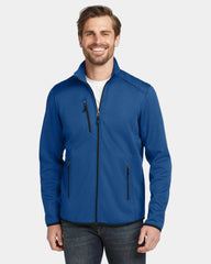 Custom polyester full-zip fleece jacket for teams - Cobalt Blue
