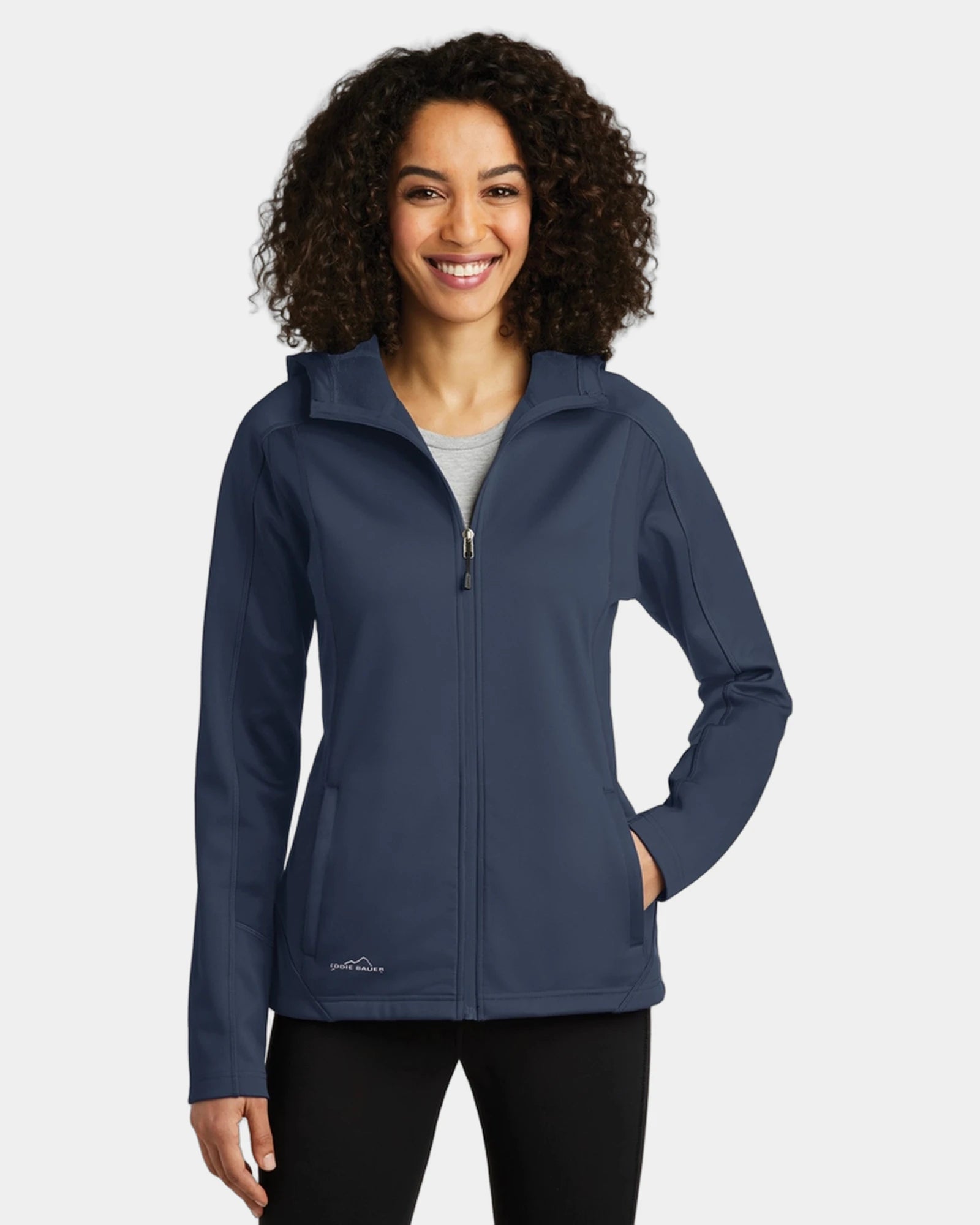 Custom waterproof soft shell jacket for women - River Blue Navy/ River Blue Navy