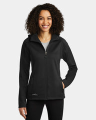Custom waterproof soft shell jacket for women - Black/ Black