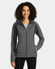Custom waterproof soft shell jacket for women - Metal Grey/ Grey Steel