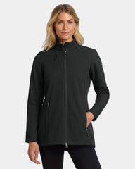 Custom waterproof soft shell jacket for women - Deep Black