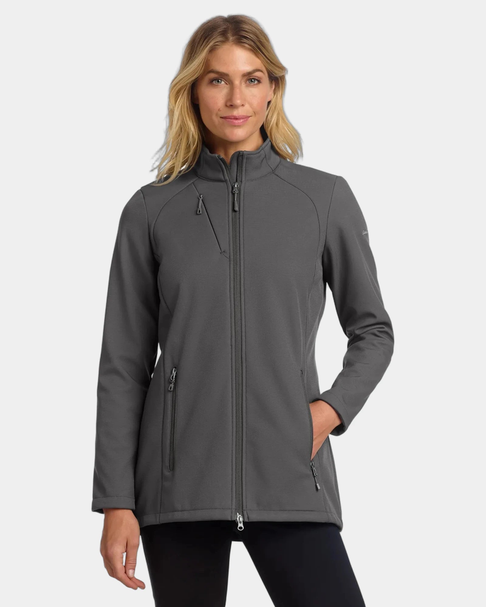 Custom waterproof soft shell jacket for women - Iron Gate