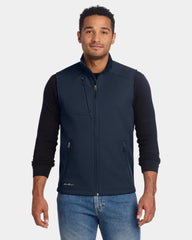 Custom waterproof soft shell vest with fleece lining - River Blue Navy