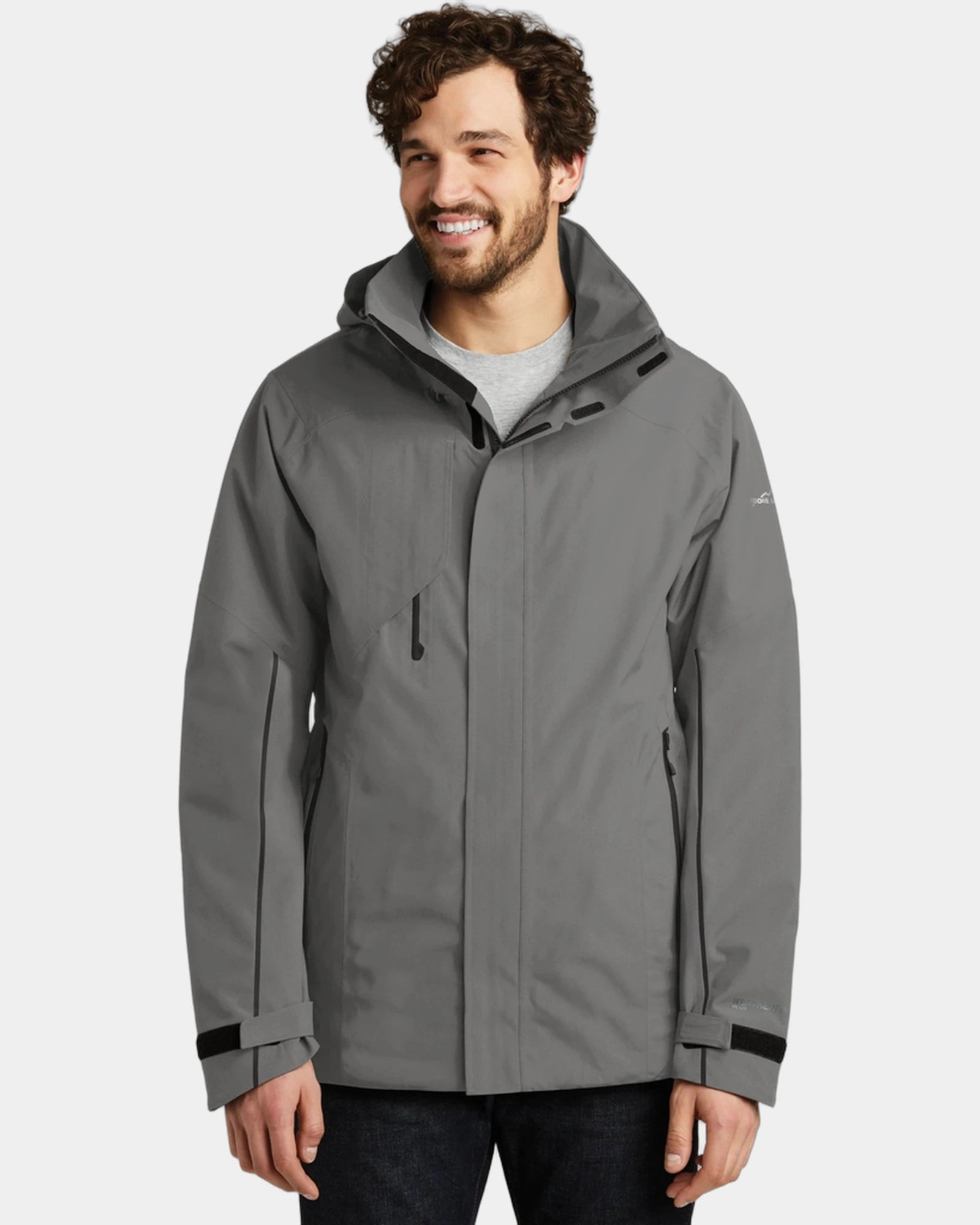 Custom insulated waterproof parka jacket for teams - Metal Grey