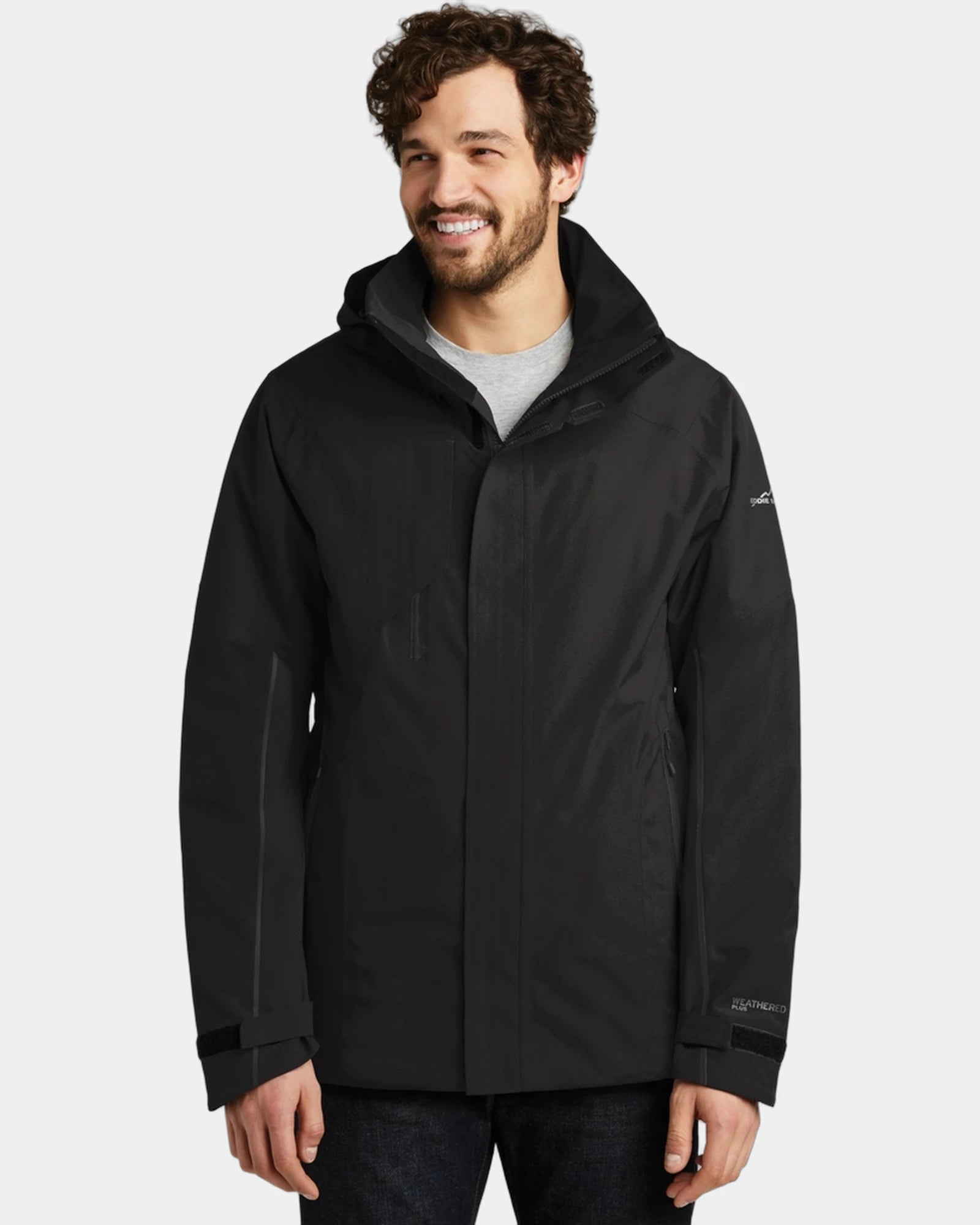 Custom insulated waterproof parka jacket for teams - Black
