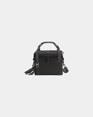 Custom 24-can soft-sided cooler with padded strap - Black/ Grey Steel