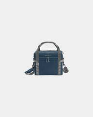 Custom 24-can soft-sided cooler with padded strap - River Blue Navy/ Chrome
