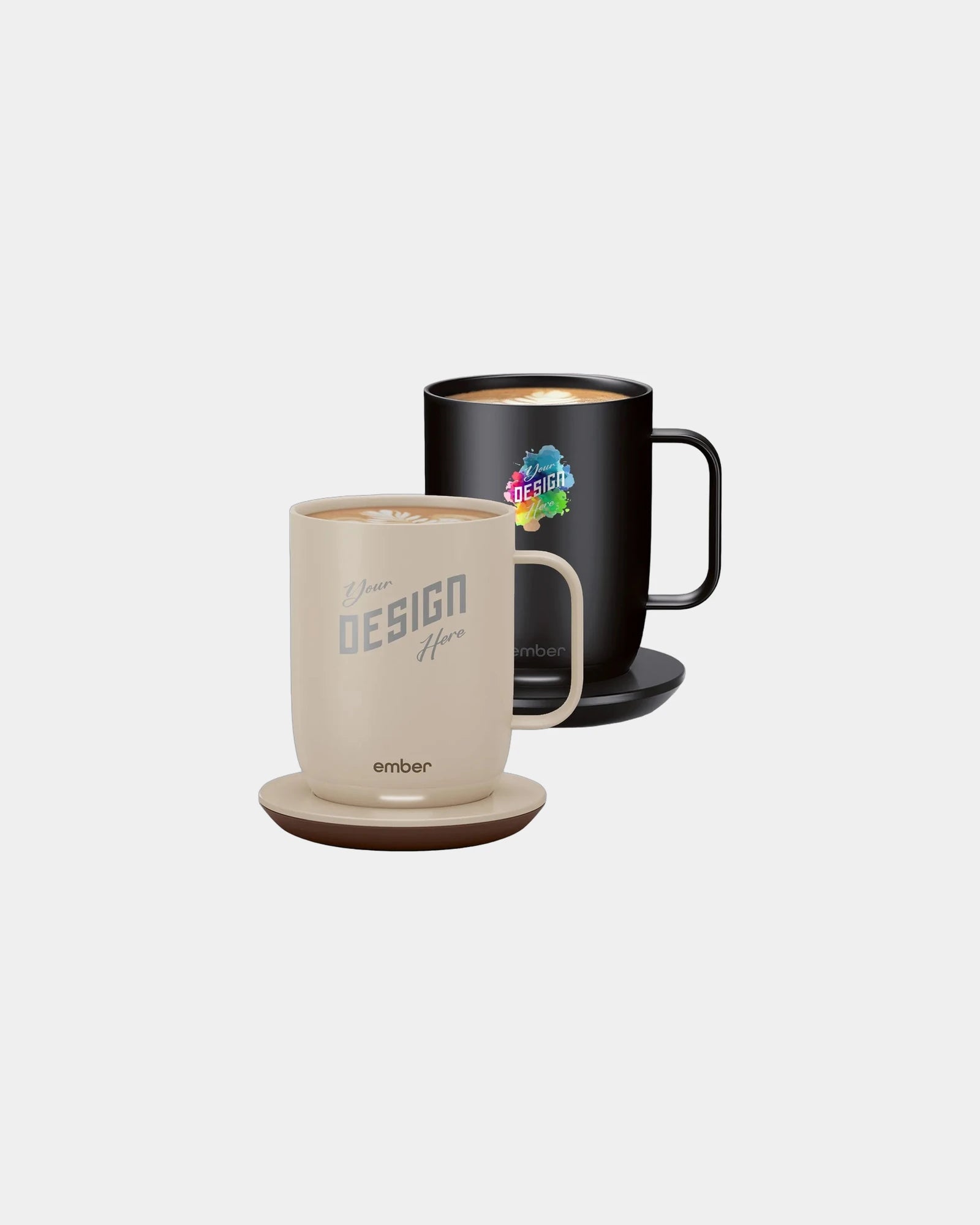 Custom stainless steel smart coffee mug 14 oz - Sandstone